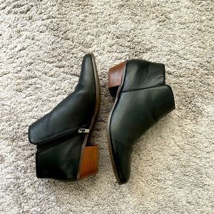Black booties by Crown Vintage